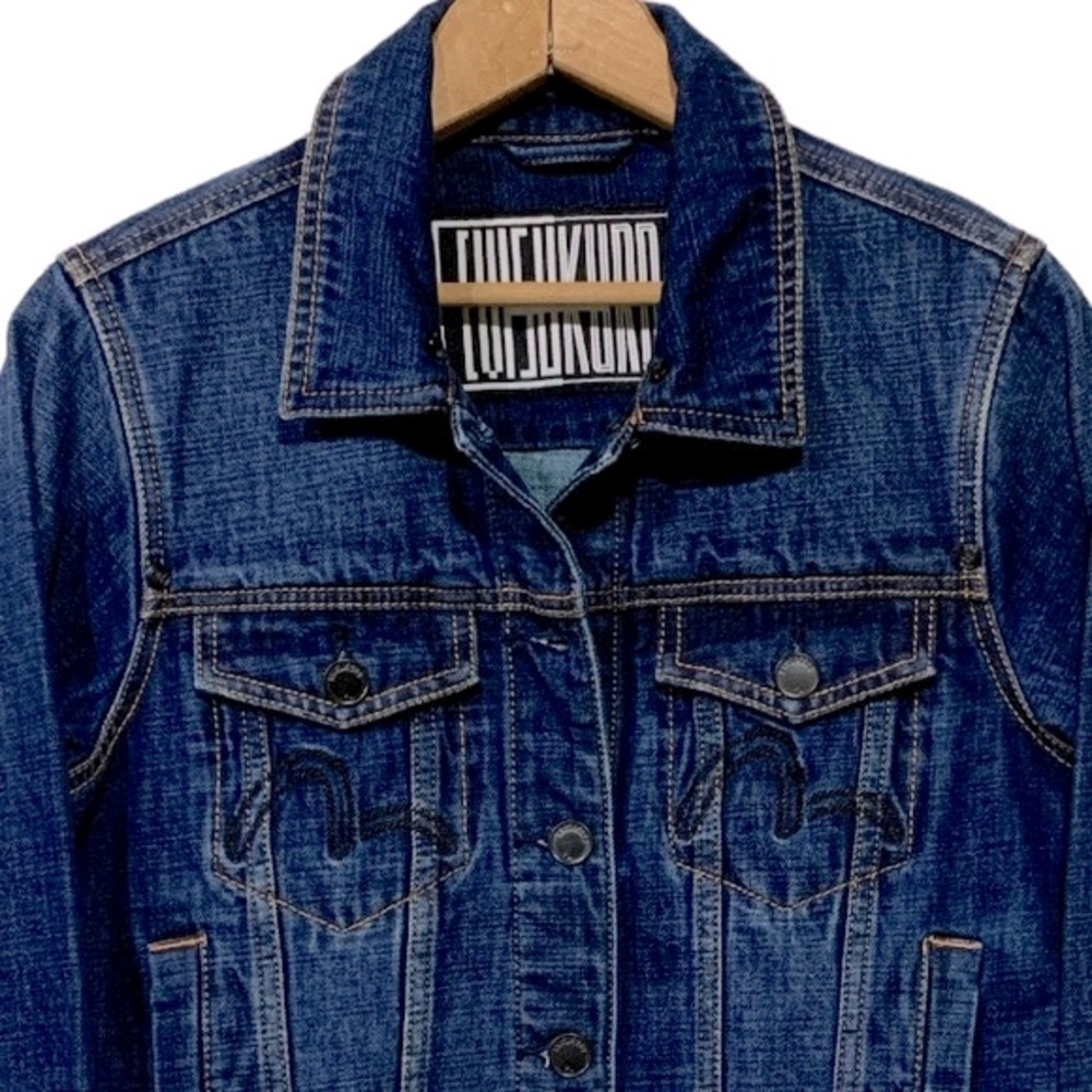 Evisu Kuro Japan Denim Jacket Signature Embellished S… Gem